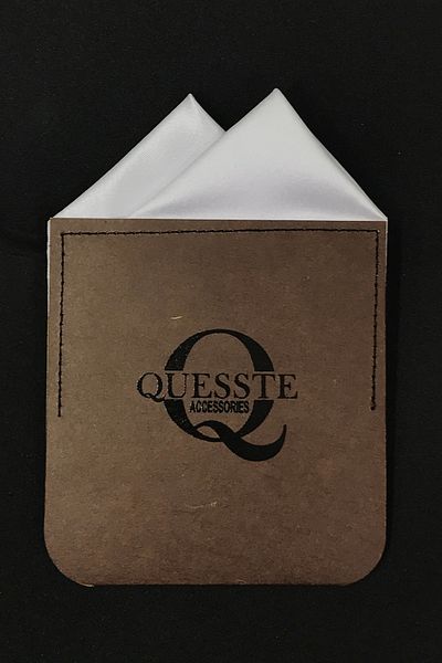 Quesste Accessory White Handkerchief Men's Triangle Model Pocket Collar Folded