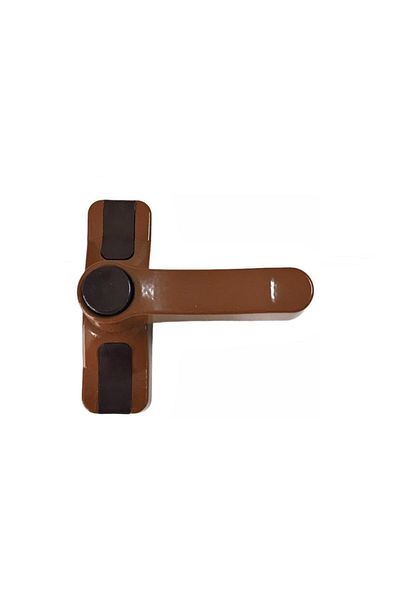 EYM Pvc Pimapen Door Window Safety Child Security Lock With Button Light Brown
