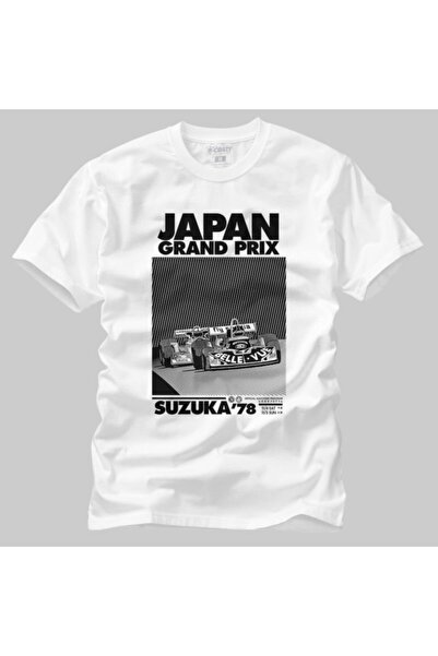 Crazy Muški beli Japan Grand Štampano T-shirt