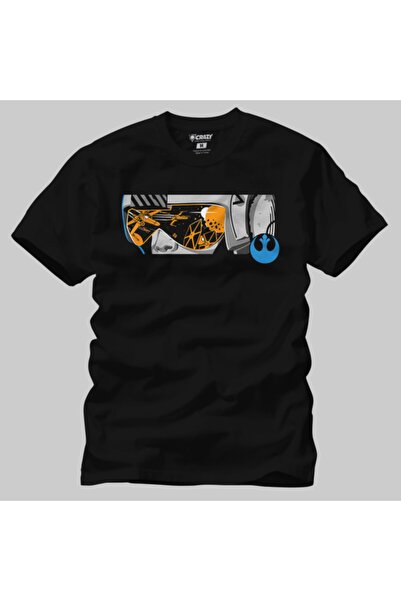 Crazy Чоловіча чорна футболка Star Wars Squadrons New Republic Helm