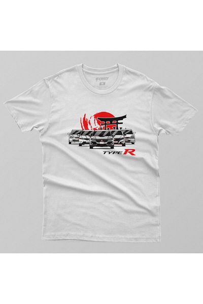 Crazy Ανδρικό λευκό μπλουζάκι Honda Fearsome Five Classic