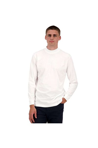 Ragman Herren Stehkragen-Pullover – Langarm Basic Stehkragen Normal, Single Jersey, einfarbig