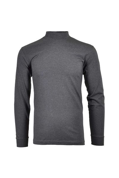 Ragman Herren Stehkragen-Pullover – Langarm Basic Stehkragen Normal, Single Jersey, einfarbig