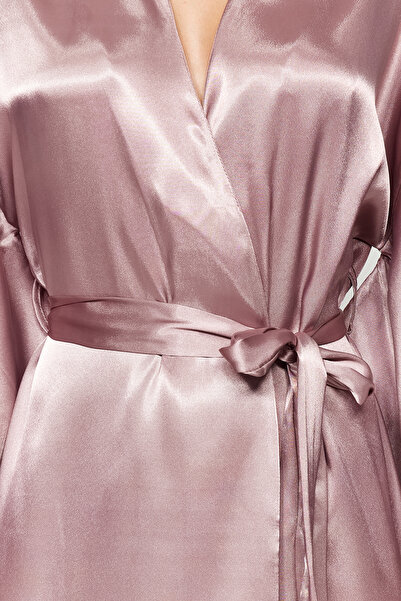 Trendyol Collection Powder Belted Satin Woven Dressing Gown THMAW23SB00011