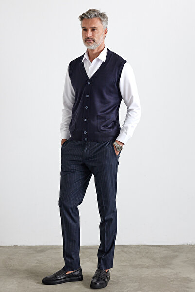 Livio Ferri Κλασικό Πλεκτό Γιλέκο Πλεκτό με Τσέπες