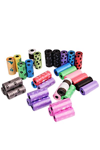 AYLA STAND 4-Piece Roll Pet Waste Bag Dog Cat Feces Collection Poop Roll Bag