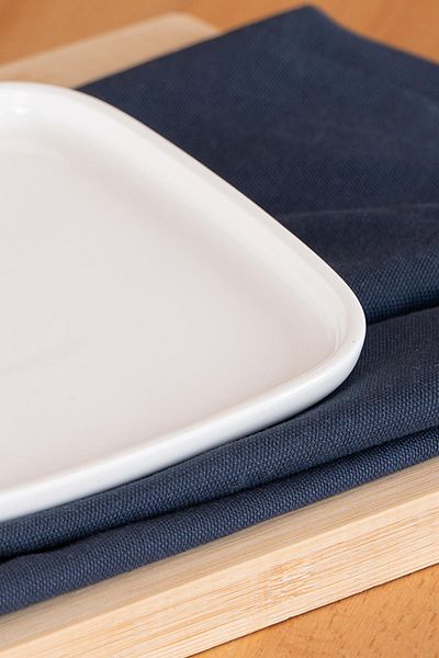 ACAR 1 Pure Royal White Square Dessert Plate - 15 Cm, Bpa Free Porcelain Mothers Serving