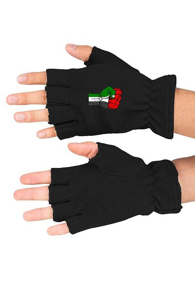 Leng Butik Γάντια Παλαιστινιακά Winter Fleece Cutout