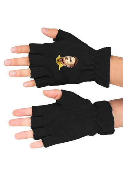 Leng Butik Neymar Printed Winter Gloves Fleece - Κομμένο μοντέλο Bll3084
