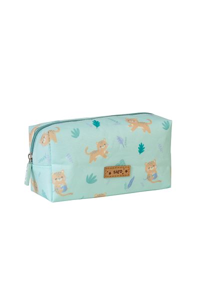 saro Waterproof Pencil Case Jungle Cheeta