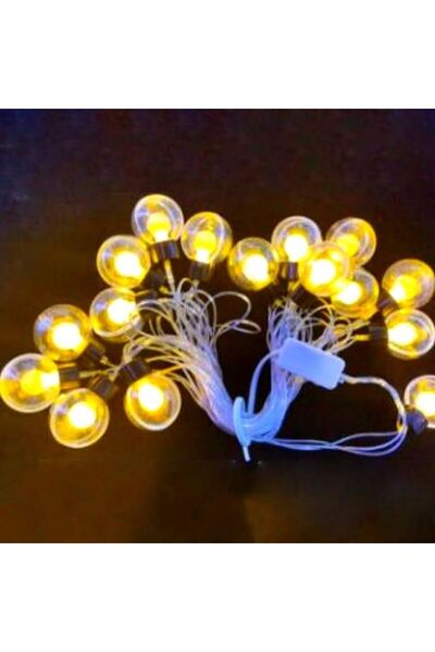 DÜVENCİ TİCARET 3 MT 220V FİŞLİ 8 FONKSİYONLU GÜN IŞIĞI TOP 20 AMPUL LED