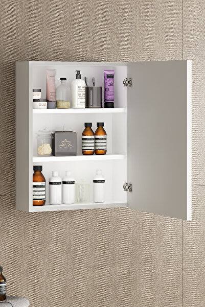 ÖZCEDEN 55 Cm Çiğdem Üst Dolap Mdf Beyaz Spotsuz