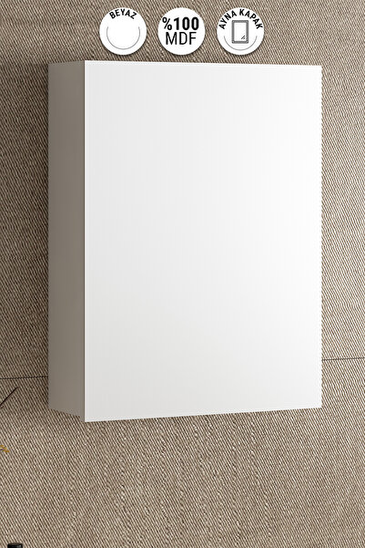ÖZCEDEN 55 Cm Çiğdem Üst Dolap Mdf Beyaz Spotsuz