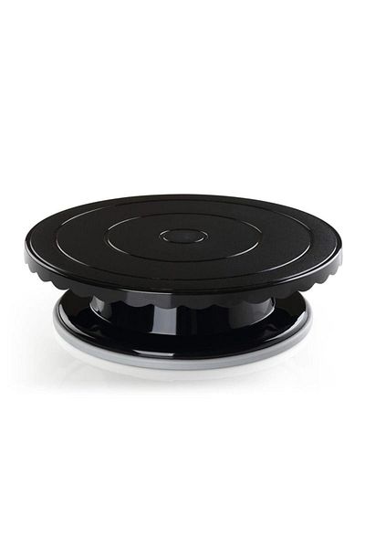 İkram Dünyası Rotating Cake Stand Black 27 cm