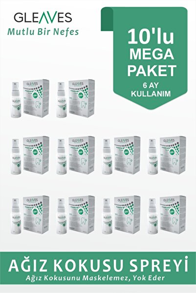10' Lu Nefes Tazeleyici Ağız Kokusu Giderici Sprey, Ağız Kokusu Önleyici Ekonomik Paket 30 ml