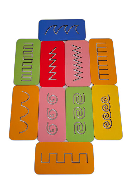 giftoom PRE-SCHOOL EDUCATIVE COLORED WOODEN LINE WORKS