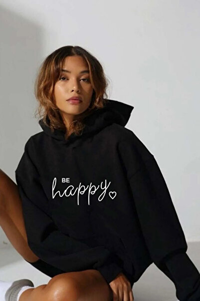 Surprise tekstil Φούτερ με κουκούλα με στάμπα  "Surprise be happy "