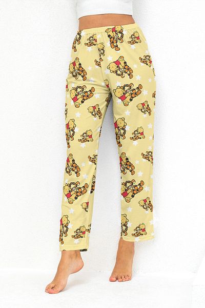 PEMBİŞ HOMEWEAR Albedo Single Bottom Trousers Trend Winnie The Pooh Printed Pajama Set