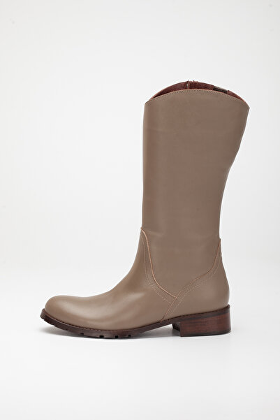 VİNİCCİ AYAKKABI WOMEN'S GENUINE LEATHER MINK MEDIUM BOOTS