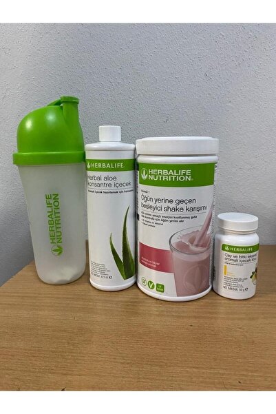 Herbalife 4'lü Set - Ahududu Shake Limon Aroma Çay Aloe Vera Shaker Ve Diyet ...