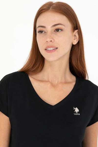 U.S. Polo Assn. Kadın V - Yaka Tişört
