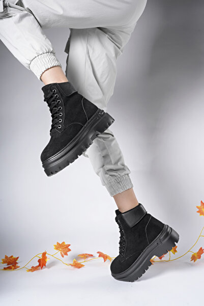 Riccon Aeglosdil Kadın Bot 00121601 Siyah Süet