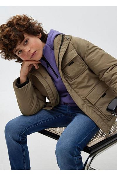 MAYORAL Boy's Green Coat with Pockets