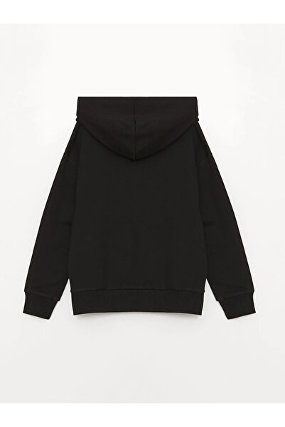 LC Waikiki LCW Kids Kapüşonlu Basic Uzun Kollu Kız Çocuk Fermuarlı Sweatshirt