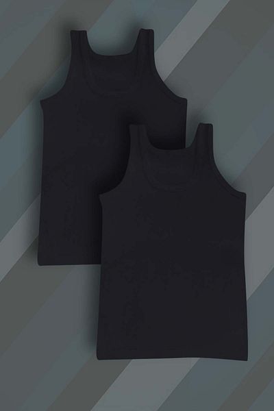 GRI MOR TEKSTIL 2-PACK MEN'S ATHLETE 100% COTTON