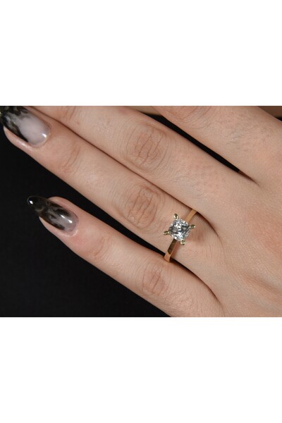 Çelikoğlu Kuyumculuk ÇELİKOĞLU KUYUMCULUK 14 AYAR ALTIN TEK TAŞ KADIN YÜZÜK 2...