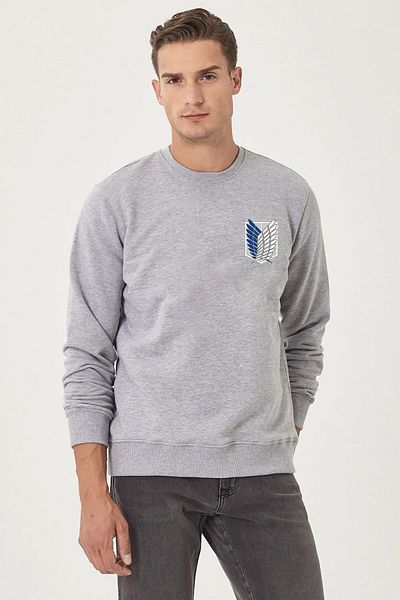 AY MONTANA Φούτερ LUNAVISITA Crew Neck με στάμπα