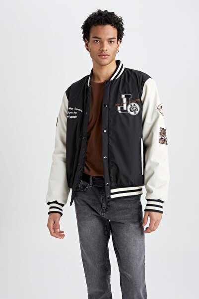 DeFacto Větruodolná bunda Oversize Fit College Collar Bomber