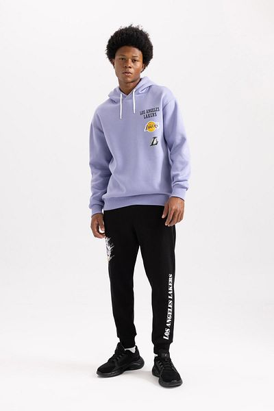 DeFacto Los Angeles Lakers Nba Oversize Hooded Thick Sweatshirt - U9867Az23Au
