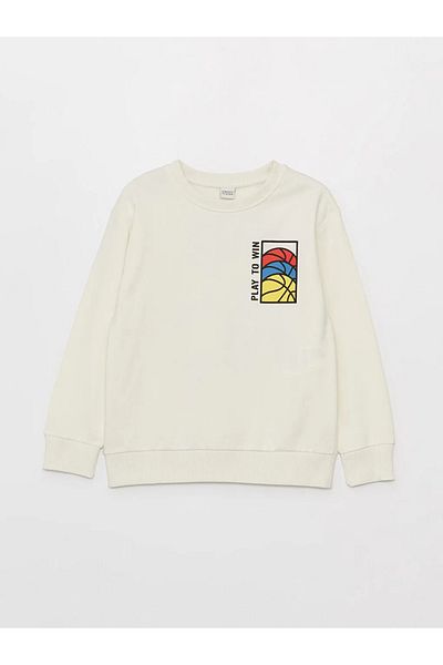 LC Waikiki Hanorac pentru baieti - LCW Kids, Decolteu, Imprimat, Maneca lunga
