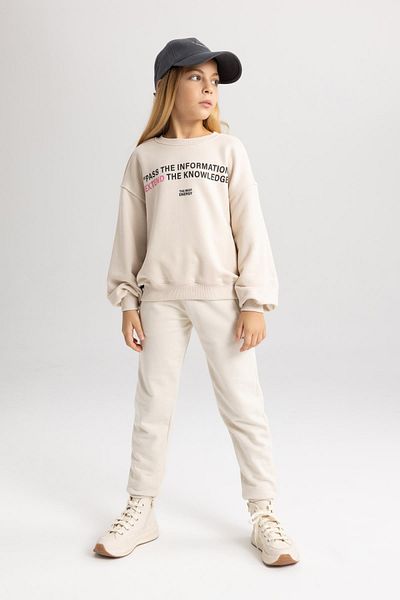 DeFacto Girl's Oversize Fit Printed Sweatshirt A7426A823Au
