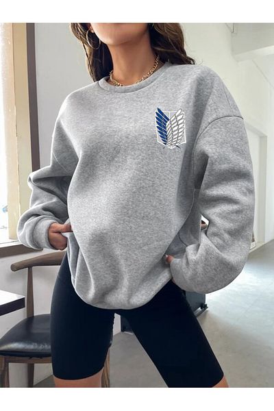 AY MONTANA Φούτερ LUNAVISITA Crew Neck με στάμπα