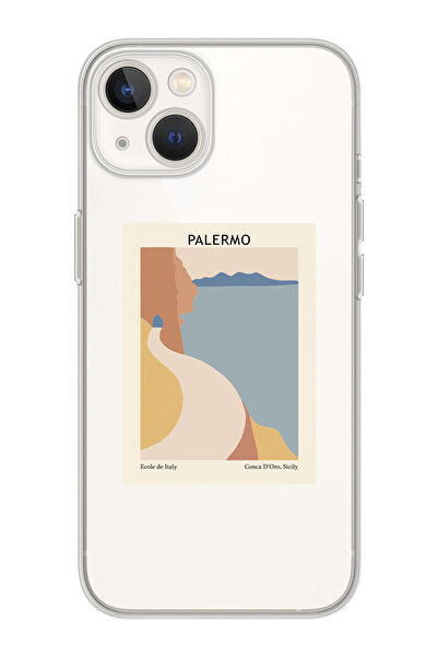 shoptocase Iphone 15 Uyumlu Palermo Italy Tasarımlı Premium Şeffaf Telefon Kı...