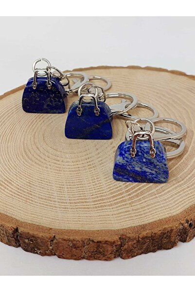 Yasamtohumu Breloc/Pandantiv în formă de geantă din piatră Lapis Lazuli
