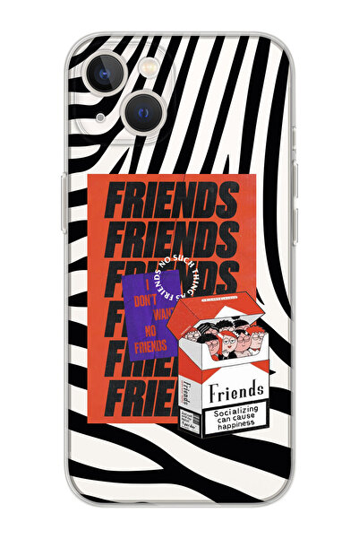 shoptocase Iphone 15 Uyumlu No Friends Tasarımlı Premium Şeffaf Telefon Kılıfı