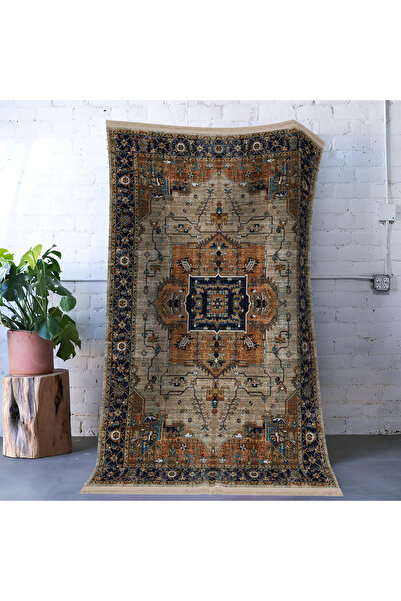 Rugs Modern Halı Μίρα Πορτοκαλί Μπεζ Θεματικό Πολύχρωμο Παραδοσιακό Μοτίβο με...