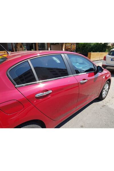 ANDOTOAKSESUAR Fiat Egea Sedan Paslanmaz Çelik Krom Cam Çıtası  4 Parça