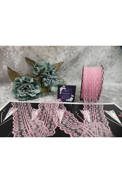 GÜLSEMALİ 4.5 CM PINK LACE Ribbon 20 MT