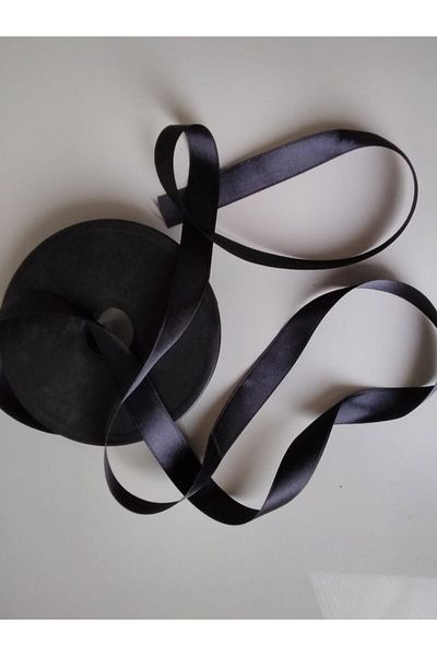 GÜLSEMALİ Black Satin Ribbon