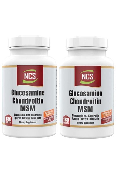 Nevfix Ncs Glucosamine Chondroitin Msm 180 Tablets X 2 Boxes Boswellia Gray180