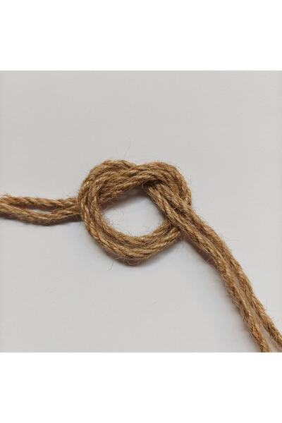 ÇUVAL SEPETİ 3mm Jüt Halat 30 Metre Kendir Ip Dekoratif Hasır Ip
