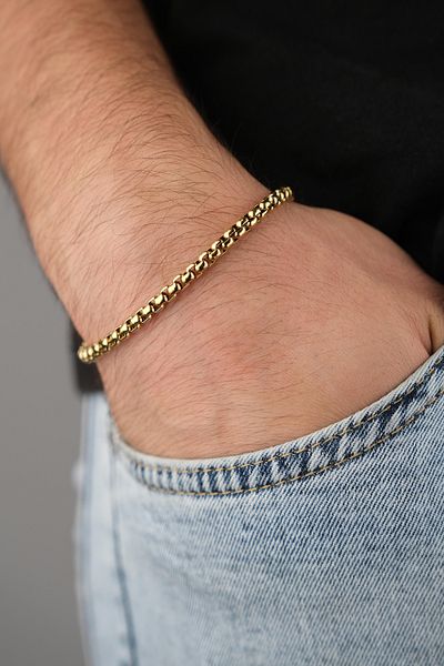Jack Ferrero Men's Leather Bracelet Steel Lock Does Not Fade Color