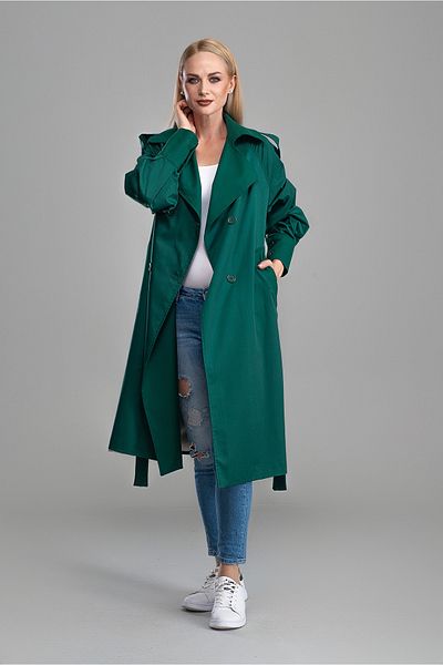 SahraAfra oversize trench coat with cuffs