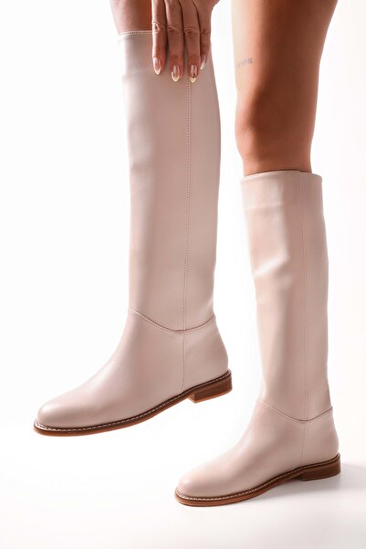 Shoeberry Γυναικείες Μπότες Ιππασίας Mori Beige Skin Beige Skin