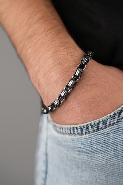 Jack Ferrero Men's Leather Bracelet Steel Lock Does Not Fade Color