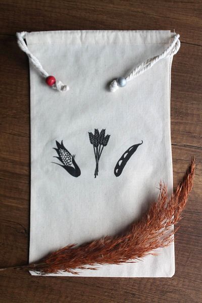 Emtory Home 20x30cm - 2 Pieces Linen Pulses Multi-Purpose Pouch - Storage Bag - Tarhana & Rice Bag